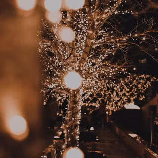 Christmas lights night wallpaper