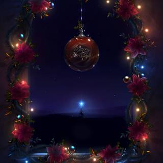 Christmas lights night wallpaper