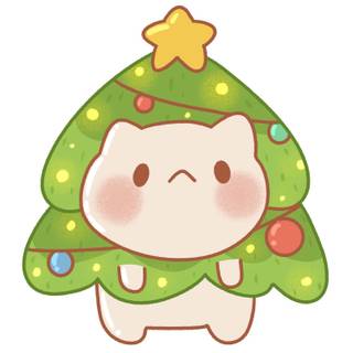 Christmas Mochi cat wallpaper