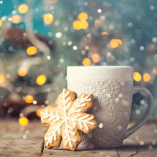 Winter coffee holiday iPad wallpaper