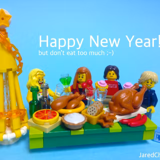Lego New Year wallpaper