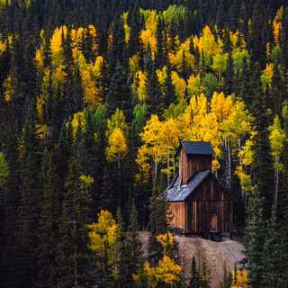 4k cabin autumn wallpaper