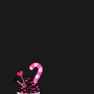 Pink and black Christmas wallpaper