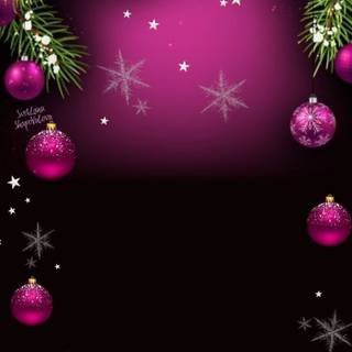 Pink and black Christmas wallpaper