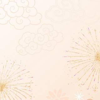 Beige New Year wallpaper