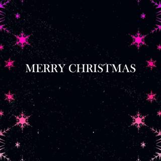 Pink and black Christmas wallpaper