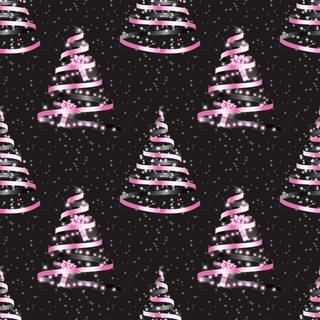 Pink and black Christmas wallpaper