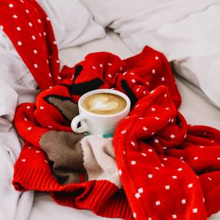 Winter coffee holiday iPad wallpaper