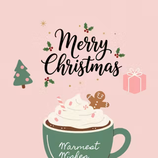 Winter coffee holiday iPad wallpaper