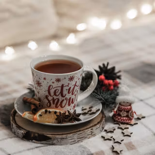 Winter coffee holiday iPad wallpaper