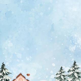 Simple winter iPhone wallpaper