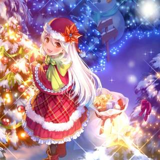 Cartoon Christmas laptop wallpaper