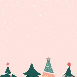 Simple Christmas trees wallpaper