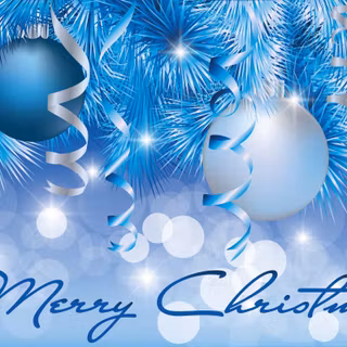 Silver and blue Christmas wallpaper