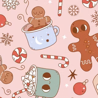 Pink Christmas PFP wallpaper