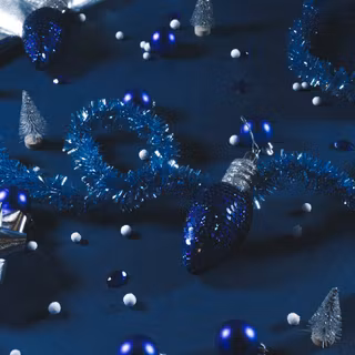 Silver and blue Christmas wallpaper