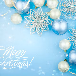 Silver and blue Christmas wallpaper