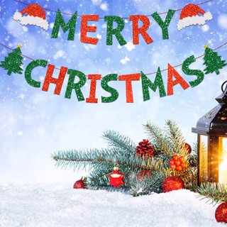 Merry Christmas banner wallpaper