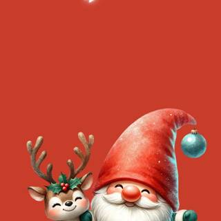 Cute Christmas knome wallpaper