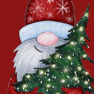 Cute Christmas knome wallpaper