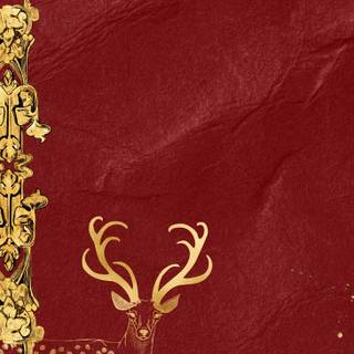 Christmas gold and red wallpaper