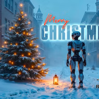 Christmas futuristic wallpaper