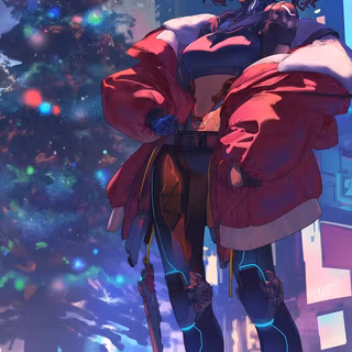 Christmas futuristic wallpaper