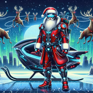 Christmas futuristic wallpaper