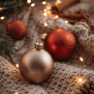 Christmas gold and red wallpaper