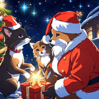 Cartoon Christmas laptop wallpaper