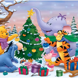 Cartoon Christmas laptop wallpaper
