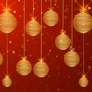 Christmas gold and red wallpaper