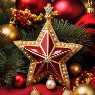 Christmas gold and red wallpaper