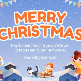 Merry Christmas banner wallpaper