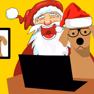 Cartoon Christmas laptop wallpaper