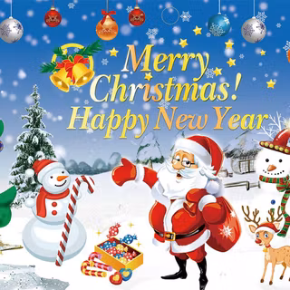 Merry Christmas banner wallpaper