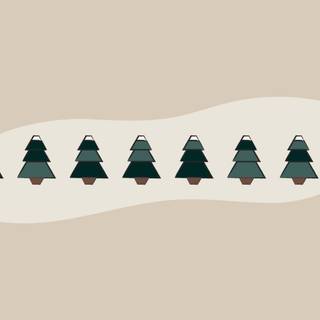 Simple Christmas trees wallpaper