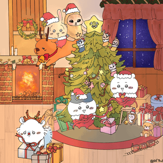 Christmas Chiikawa wallpaper