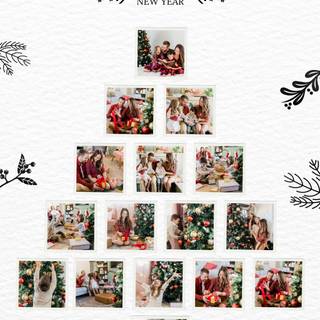 Warm Christmas collage wallpaper