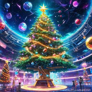 Christmas futuristic wallpaper