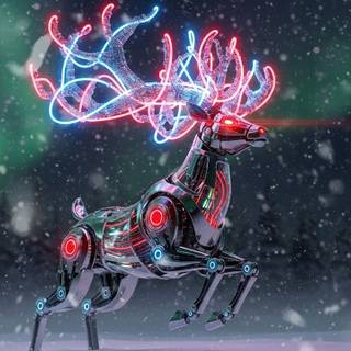 Christmas futuristic wallpaper