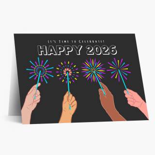 2026 New Year card wallpaper