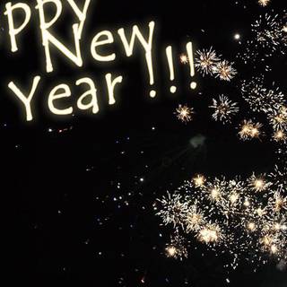 Black Happy New Year wallpaper