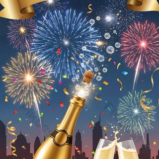 2026 New Year card wallpaper