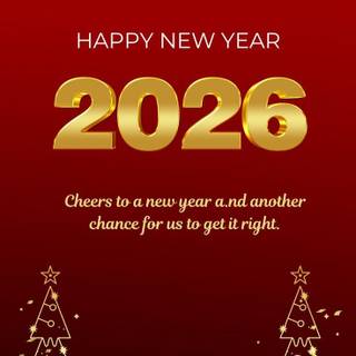 2026 New Year card wallpaper