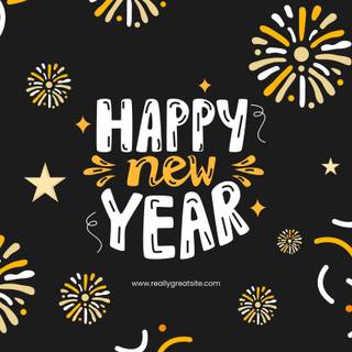 Black Happy New Year wallpaper