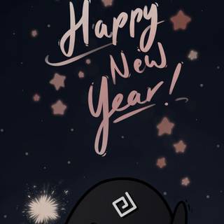 Black Happy New Year wallpaper