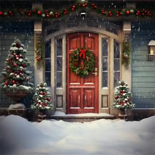Christmas doors wallpaper