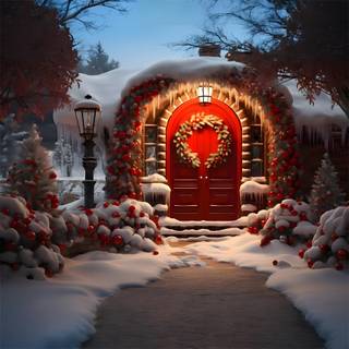 Christmas doors wallpaper