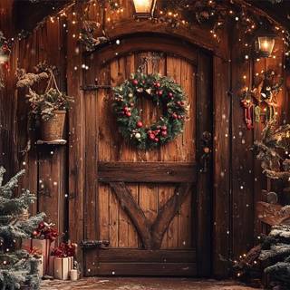 Christmas doors wallpaper